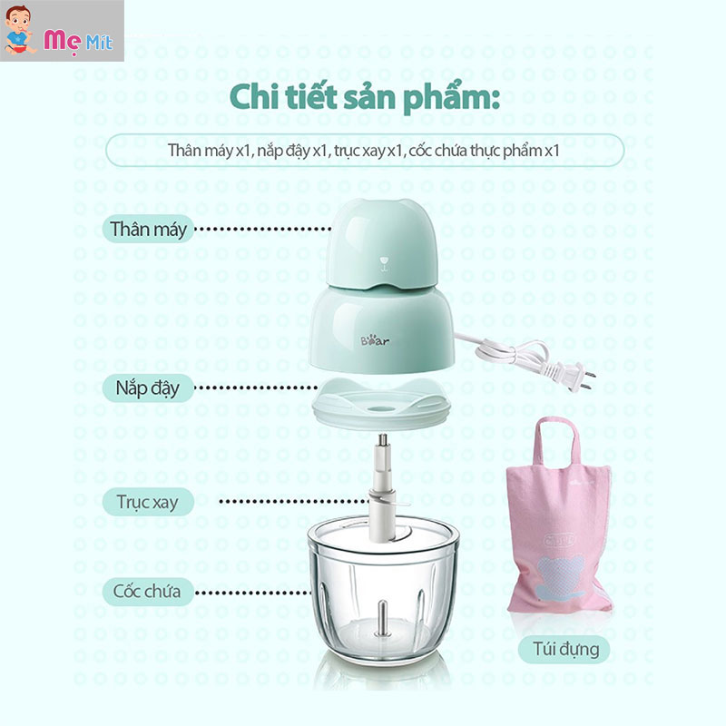 Máy xay ăn dặm 0.3L Bear (QSJ – B01P1)